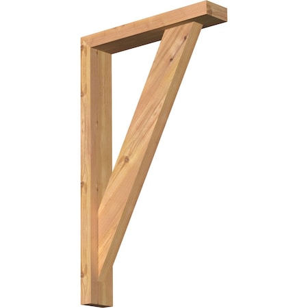 Ekena Millwork Traditional Craftsman Smooth Bracket w/ Offset Brace, Western Red Cedar, 3 1/2"W x 18"D x 30"H BKT0402X18X30TRA04SWR